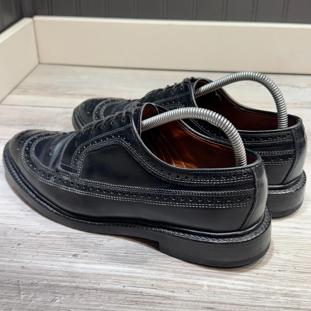 Allen Edmonds MacNeil Longwing Dress Shoe -‎ Mens 8.5D Smooth Black Leather